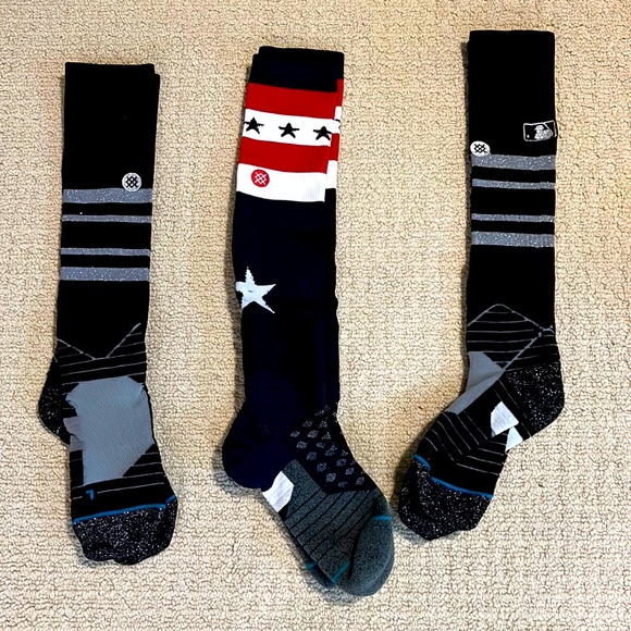 Set of 3 pairs of special edition STANCE mlb long mens socks size shoe 8-12